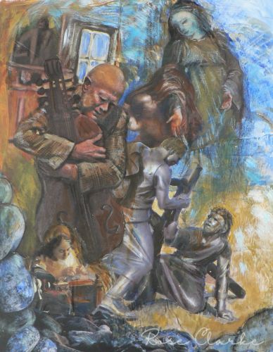 What matters painting stand up bass