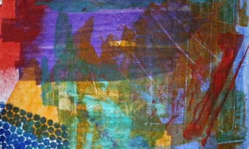 Mixed media art piece art class sunshine coast
